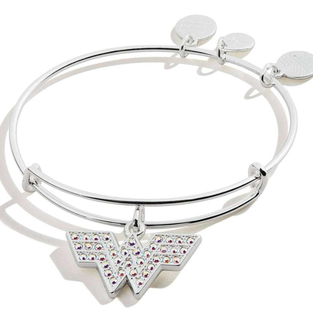 Alex and Ani Silver Bracelet with Multicolor Charm
